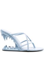 GCDS mules Morso 110 mm en cuir - Bleu