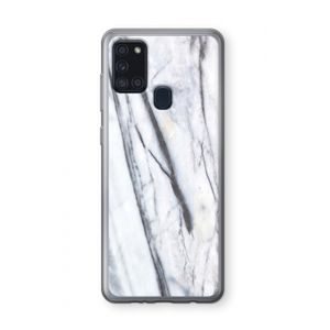 Gestreepte marmer: Samsung Galaxy A21s Transparant Hoesje