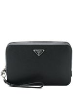 Prada pochette à logo - Noir