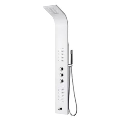 Aloni douchepaneel - 160x46x20cm - handdouche - massagejets - uitloopkraan - wit ZLW103 Aloni douchepaneel - 160x46x20cm - handdouche - massagejets - uitloopkraan - wit ZLW103