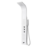Aloni douchepaneel - 160x46x20cm - handdouche - massagejets - uitloopkraan - wit ZLW103 Aloni douchepaneel - 160x46x20cm - handdouche - massagejets - uitloopkraan - wit ZLW103