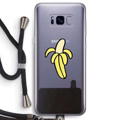 Banana: Samsung Galaxy S8 Transparant Hoesje met koord