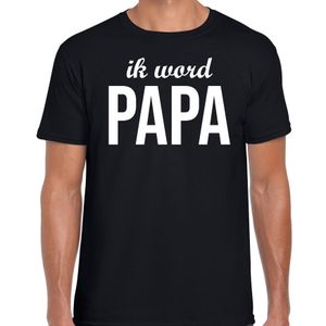 Ik word papa t-shirt zwart voor heren - papa to be cadeau shirt