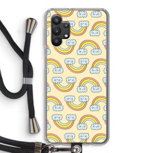 Regenboog: Samsung Galaxy A32 5G Transparant Hoesje met koord