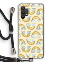 Regenboog: Samsung Galaxy A32 5G Transparant Hoesje met koord
