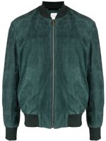 Paul Smith veste bomber en cuir à fermeture zippée - Vert