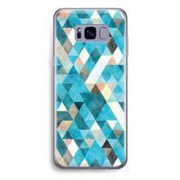 Gekleurde driehoekjes blauw: Samsung Galaxy S8 Plus Transparant Hoesje