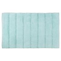 Differnz Stripes badmat 100% katoen - geschikt voor vloerverwarming - 45 x 75 cm - lichtblauw