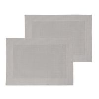 Set van 10x stuks placemats grijs texaline 50 x 35 cm - thumbnail