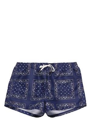 Jacquemus short de bain à imprimé graphique - Bleu