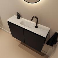 Toiletmeubel Mondiaz Ture Dlux | 80 cm | Meubelkleur Urban | Eden wastafel Opalo Midden | 1 kraangat