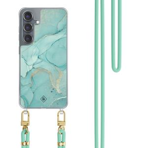 Samsung Galaxy S25 hoesje met mint koord - Touch of mint
