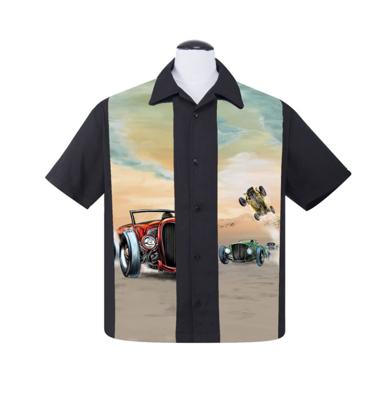 Steady Hot Rod Derby Shirt Black-XL