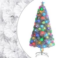 VidaXL Kunstkerstboom met verlichting 120 cm glasvezel wit VidaXL Kunstkerstboom met verlichting 120 cm glasvezel wit