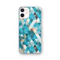 Gekleurde driehoekjes blauw: iPhone 12 Transparant Hoesje