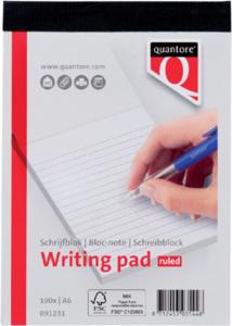 Schrijfblok Quantore A6 gelinieerd