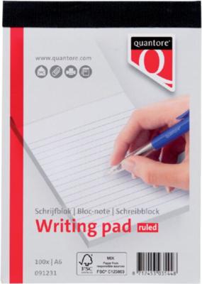 Schrijfblok Quantore A6 gelinieerd