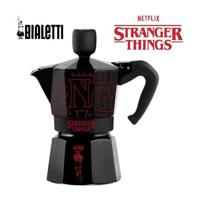 Italiaanse koffiemaker - BIALETTI - Moka express - Stranger Things Collectie - 3 kopjes - 130 ml - Zwart / Rood