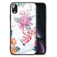 Apple iPhone XR Dierenprint Telefoonhoesje Bird Flowers - thumbnail