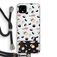 Sushi time: Pixel 4 XL Transparant Hoesje met koord