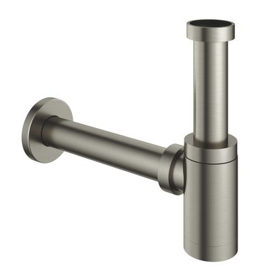 Hotbath Cobber Fontein Sifon rond Geborsteld Nikkel P034