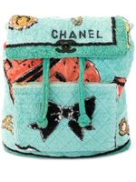 CHANEL Pre-Owned sac à dos en éponge à matelassage losanges (1994) - Vert