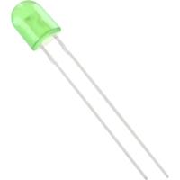 TRU COMPONENTS 1577362 Bedrade LED Groen Ovaal 5 mm 1250 mcd 110 °, 50 ° 20 mA