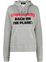 DSQUARED2 hoodie à slogan imprimé - Gris