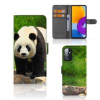 Samsung Galaxy M52 | Telefoonhoesje | Met pasjeshouder | Panda