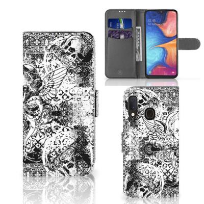 Telefoonhoesje met Naam Samsung Galaxy A20e Skulls Angel