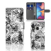 Telefoonhoesje met Naam Samsung Galaxy A20e Skulls Angel