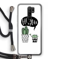 Hey you cactus: Xiaomi Redmi 9 Transparant Hoesje met koord
