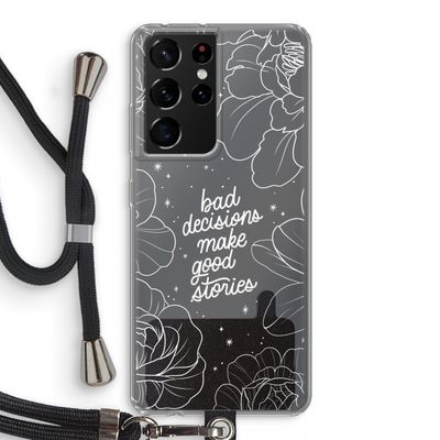 Good stories: Samsung Galaxy S21 Ultra Transparant Hoesje met koord