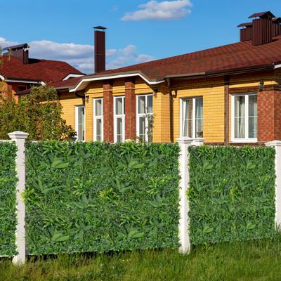 4 Stuks Kunsthaag Buxus Panelen met Diverse Bladeren Zonwerende Wandpanelen