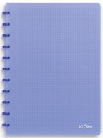 Atoma Trendy schrift, ft A4, 144 bladzijden, geruit 5 mm, transparant blauw