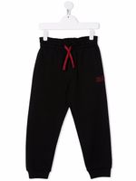 Dolce & Gabbana Kids pantalon de jogging en coton à logo brodé - Noir - thumbnail