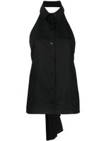 MSGM chemise à design sans manches - Noir MSGM chemise à design sans manches - Noir