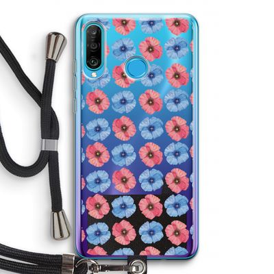 Klaproosjes: Huawei P30 Lite Transparant Hoesje met koord