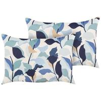 Beliani-VEGLINO-Tuinkussen set van 2-Blauw-40 x 60 cm-Polyester