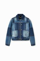 Denim truckerjack met patch - BLUE - XL