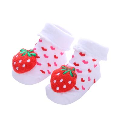 3 paren katoen cartoon antislip baby vloer sokken schattig driedimensionale pop baby peuter sokken (3 #)