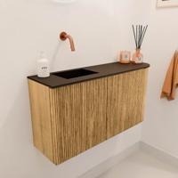Toiletmeubel Mondiaz Joya | 81.6 cm | Meubelkleur Oak | Faye wastafel Urban Links | Zonder kraangat(en)
