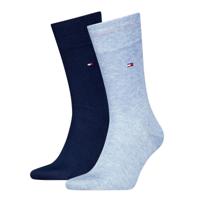 Tommy Hilfiger Sokken Classic Heren 2-pack Light Blue Melange-39/42