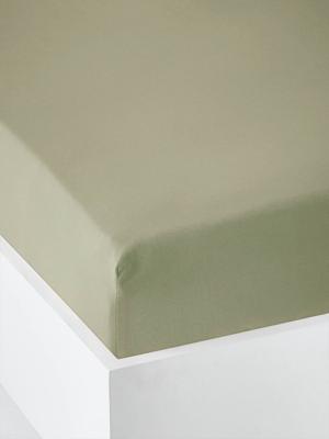 Effen jersey hoeslaken van Oeko-Tex® olijf
