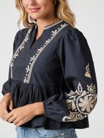 Neo Noir Ginia Emb Blouse