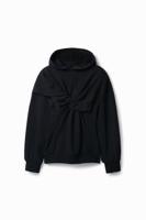 Sweatshirt met knoop en capuchon Maitrepierre - BLACK - M