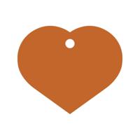 Naamplaatje voor halsband Imarc Heart Oranje