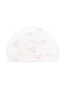 Monnalisa chapeau en coton à imprimé graphique - Blanc