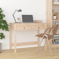 Bureau met lades 100x50x78 cm massief grenenhout