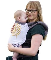 Luna Dream draagzak Standard Leaf katoen wit/bruin - thumbnail